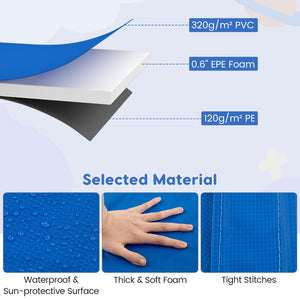 10 Feet Trampoline Pad Replacement Safety Pad with Fixing Straps (Blue)
