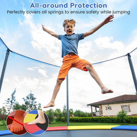 8 Feet Trampoline Pad Replacement Safety Pad with Fixing Straps (Multicolor)