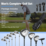 Men ™s Profile Complete Golf Club Package Set Includes 10 Pieces-Black
