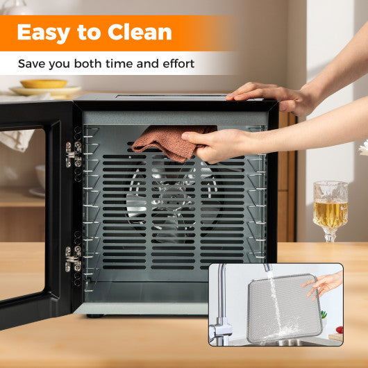 10 Stainless Steel Trays Dryer with 10 Presets-Black