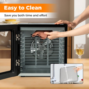 10 Stainless Steel Trays Dryer with 10 Presets-Black