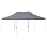 10 X 20 FT Pop up Canopy Tent Foldable Portable Outdoor Gazebo with Carry Bag-Gray