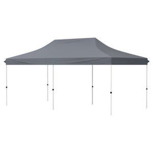 10 X 20 FT Pop up Canopy Tent Foldable Portable Outdoor Gazebo with Carry Bag-Gray