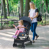 Lightweight Aluminium Frame Baby Stroller with Net-Beige