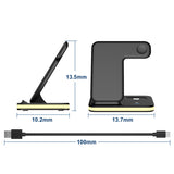 4-in-1 Wireless Charging Stand with Night Light by Infinite Basics