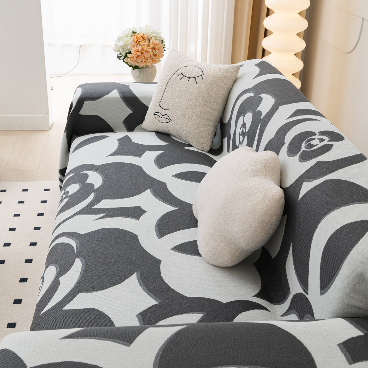 Chenille Sofa Cover Blanket, Couch Cover Blanket Throws for Couches Living Room Furniture Throw Covers