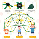10 Feet Dome Climber with Swing and 800 Lbs Load Capacity-Green
