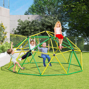 10 Feet Dome Climber with Swing and 800 Lbs Load Capacity-Green