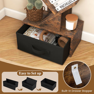 10-tier Tree Bookshelf with Drawer Free-standing Storage Bookcase