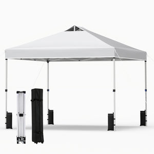 10 x 10 Feet Outdoor Commercial Pop up Canopy Tent-White