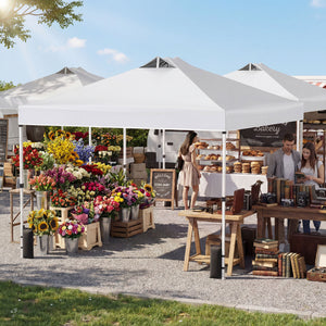 10 x 10 Feet Outdoor Commercial Pop up Canopy Tent-White