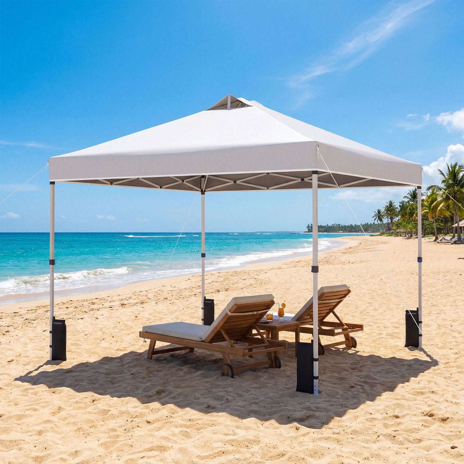 10 x 10 Feet Outdoor Commercial Pop up Canopy Tent-White