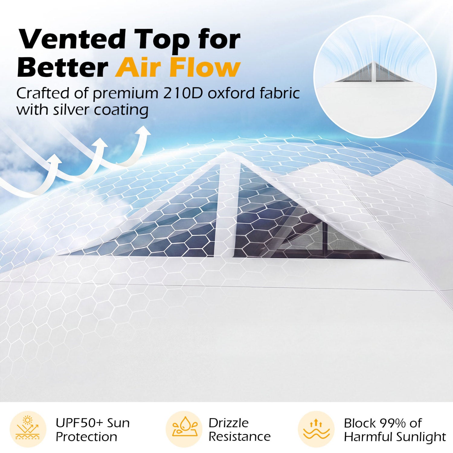 10 x 10 Feet Outdoor Commercial Pop up Canopy Tent-White