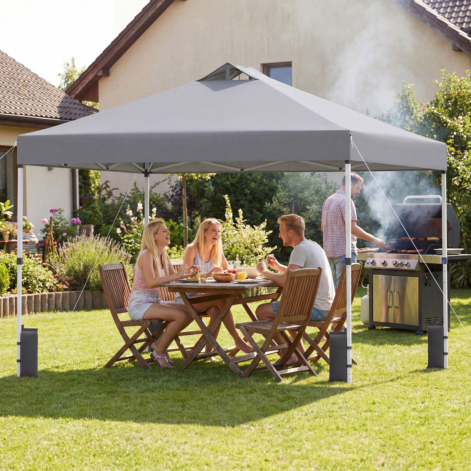 10 x 10 Feet Outdoor Commercial Pop up Canopy Tent-White