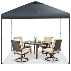 10 x 10 Feet Foldable Outdoor Instant Pop-up Canopy with Carry Bag-Gray by DirectDeals