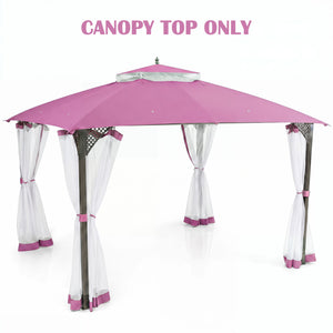 10 x 12 Feet Gazebo Replacement Top with Air Vent and Drainage Holes-Pink