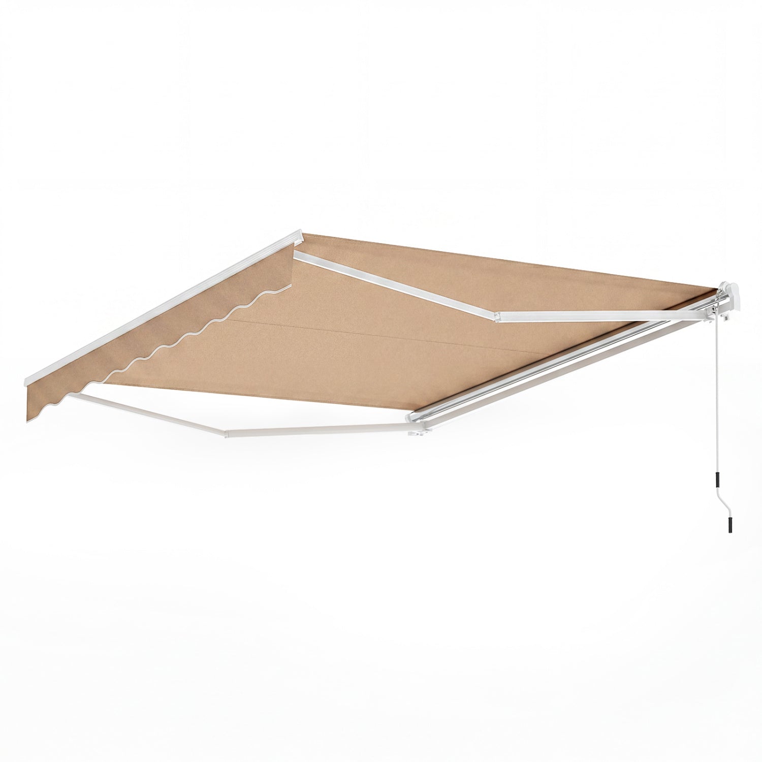10 x 8.2 Feet Retractable Awning with Easy Opening Manual Crank Handle-Brown