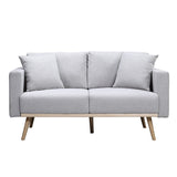 Easton - Linen Fabric Living Room Set With USB Charging Ports Pockets And Pillows (Set of 2) by Couch.com