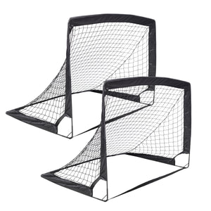 2 Pack Pop Up Soccer Goals, Portable Soccer Nets for Kids Youth Adults, Outdoor Soccer Goal Set for Backyard Games & Soccer Training