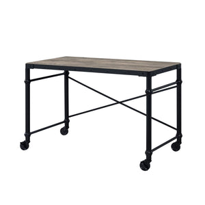 Oklarth Rustic Writing Desk - Black / Oak