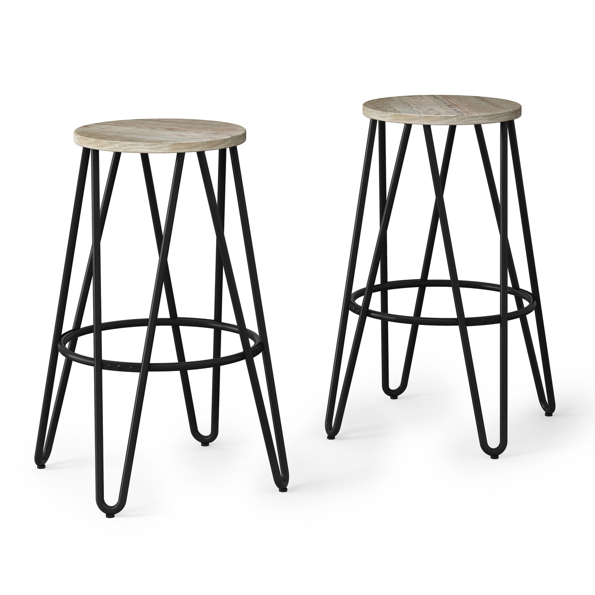 Simeon - Multifunctional Metal Stool With Wood Seat by Couch.com