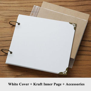10Inch Wedding Photo Album Scrapbook Cardboard Albums Photo Baby Scrapbooking Album Blank Cover Travel Albums For Photos Home Decor House Decoration DIY Memorable Gifts For Loved Ones