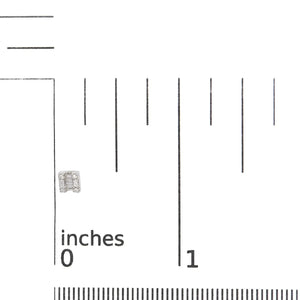 10K White Gold 1/7 Cttw Round and Baguette Diamond Mosaic Square Stud Earrings (H-I Color, I1-I2 Clarity)