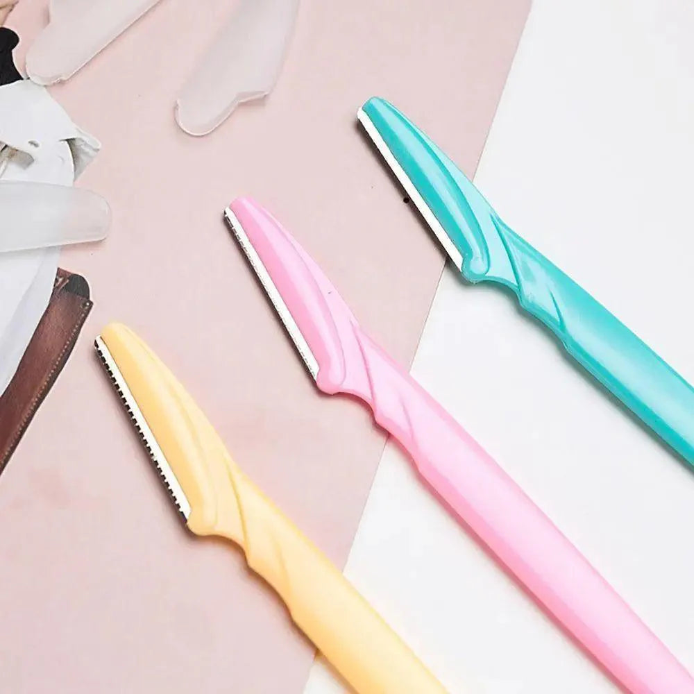 10pcs Exfoliating Dermaplaning Eyebrow Razor - Facial Hair Remover Women Beauty Makeup Skin Care Tools