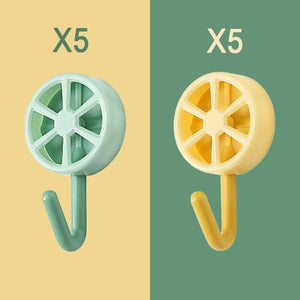 10PCS Self Adhesive Wall Hook Strong Without Drilling Coat Bag Bathroom Door Kitchen Towel Hanger Hooks Home Storage Accessories Decorative Hooks Entrance Organizers with Self-Adhesive Hooks for Hanging Keys Towels