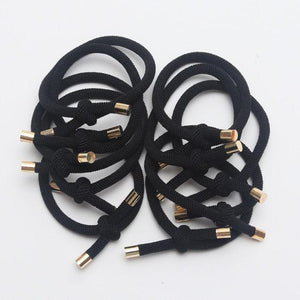 10PCS Women Elastic Hair Rubber Bands High Quality Girls Hair Bands Hair Scrunchies Gold Plated  Hair Accessories Hair Gum Tie Gorgeous Hair Accessories For Women