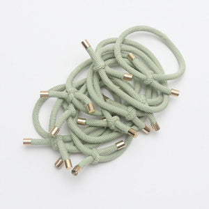 10PCS Women Elastic Hair Rubber Bands High Quality Girls Hair Bands Hair Scrunchies Gold Plated  Hair Accessories Hair Gum Tie Gorgeous Hair Accessories For Women