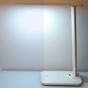 10W LED Desk Lamp with phone Wireless Charger, USB Charging Port, Dimmable Eye-Caring Office Lamp for Work,  Folding Design Decorative Table Lamp Cute Study Lamps for Bedroom Décor