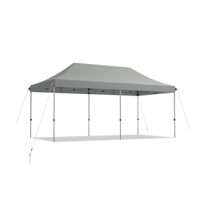 10 x 20 Feet Adjustable Folding Heavy Duty Sun Shelter with Carrying Bag-Gray by DirectDeals