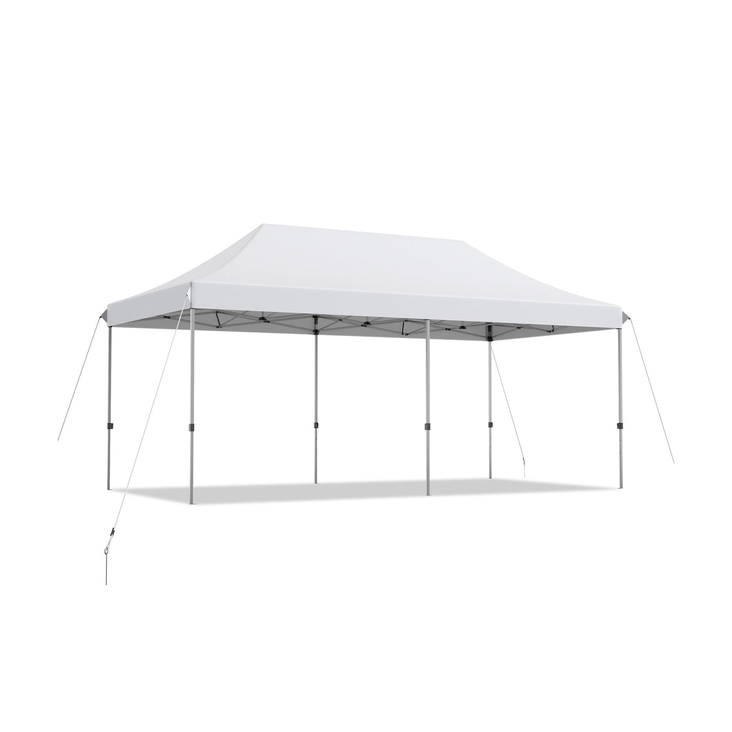 10 x 20 Feet Adjustable Folding Heavy Duty Sun Shelter with Carrying Bag-White by DirectDeals
