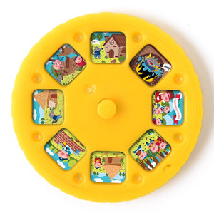 Cartoon Storybook Cards LED Projection Flashlight Interactive Toy Kids Gift