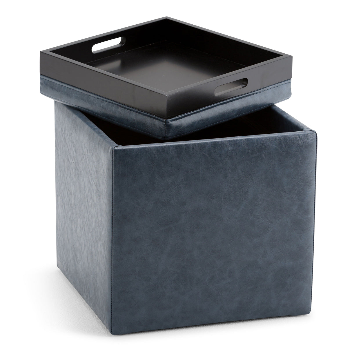 Rockwood - Upholstered Cube Storage Ottoman With Tray by Couch.com