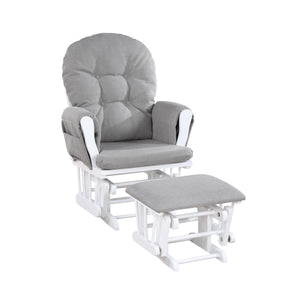 Mason - Glider And Ottoman White Wood by Couch.com