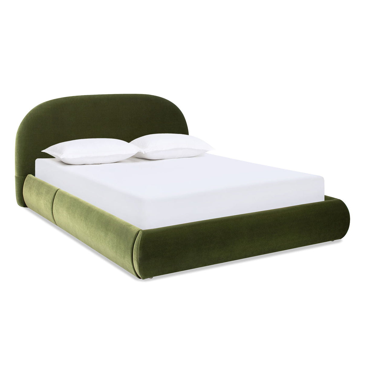 Archie Puffy Grounded - Upholstered Platform Bed by Couch.com