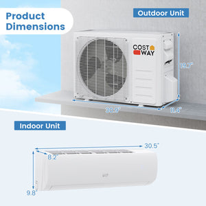 11500 BTU 208/230V Mini Split Air Conditioner and Heater Pump System