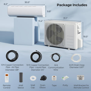 17000 BTU 208/230V Mini Split Air Conditioner and Heater Pump System