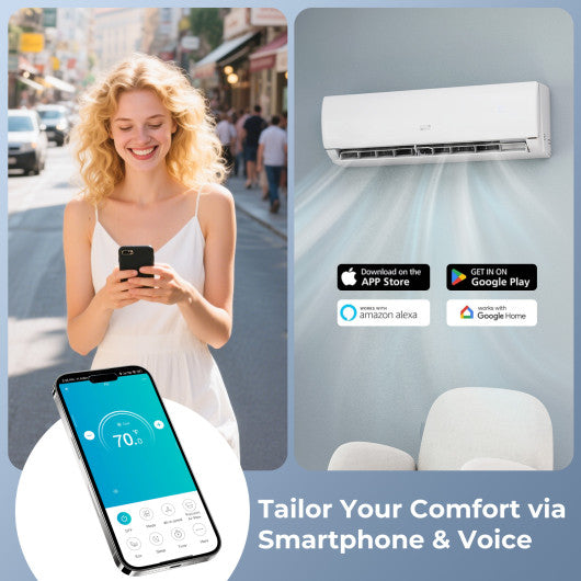 11500 BTU 208/230V Mini Split Air Conditioner and Heater Pump System