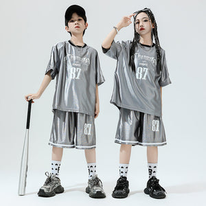 Hip Hop Children's Performance Hip Hop Glossy Loose Outfit
