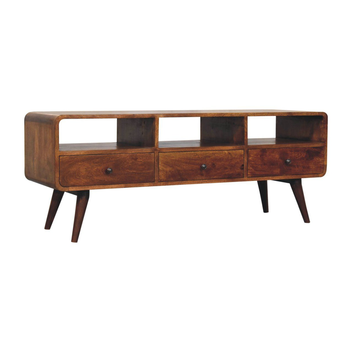 Trio Curved Media Unit - Antique Bronze by Couch.com