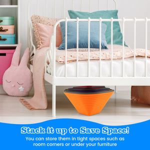 11 Pieces Kids Stepping Stone Square Stackable Indoor Outdoor-Multicolor