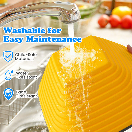 11 Pieces Kids Stepping Stone Square Stackable Indoor Outdoor-Multicolor