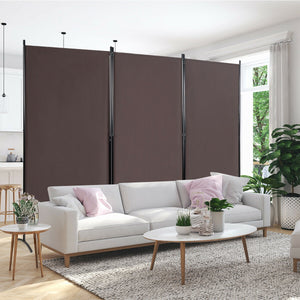 3-Panel Room Divider Folding Privacy Partition Screen for Office Room-White