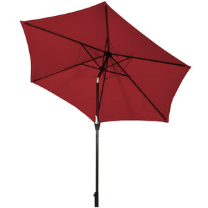 9 ft Patio Outdoor Umbrella with Crank-Orange