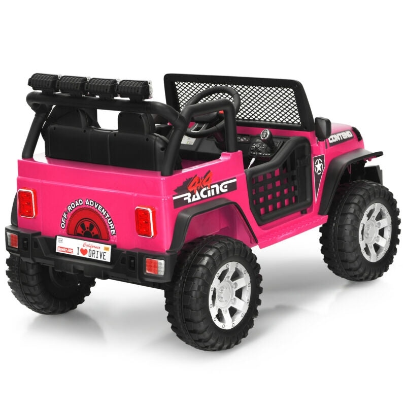 12V Kids Electric Ride On Truck with Remote Control and Operation Lever-Black