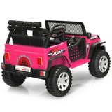12V Kids Electric Ride On Truck with Remote Control and Operation Lever-Black