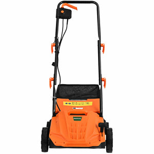 13 Inch 12 Amp Electric Scarifier with Collection Bag and Removable Blades-Green